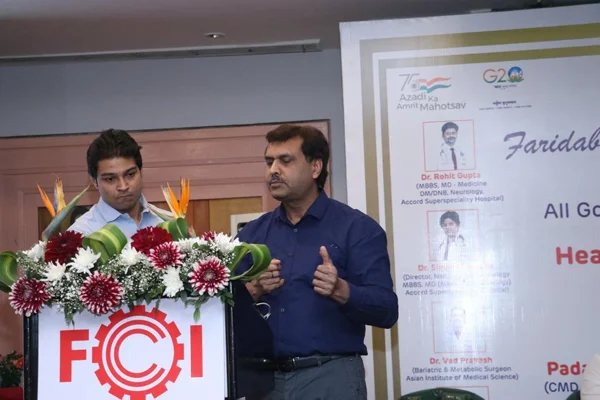 Guest Speaker on Robotics Surgery at Faridabad Chamber of Commerce Industry At Health and Wellness Seminar