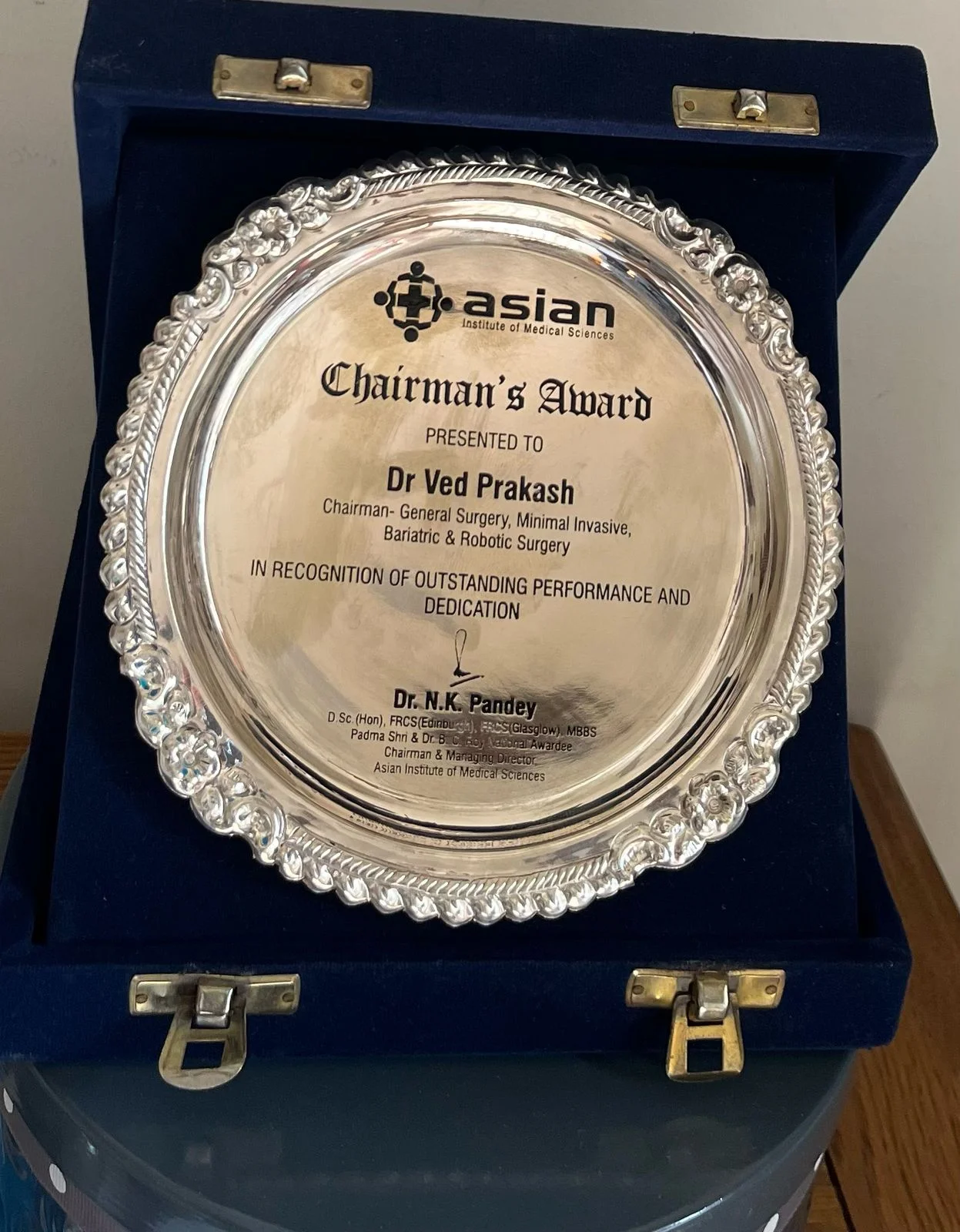 Chairman Award from Our CMD Padamshree Dr N K Pandey