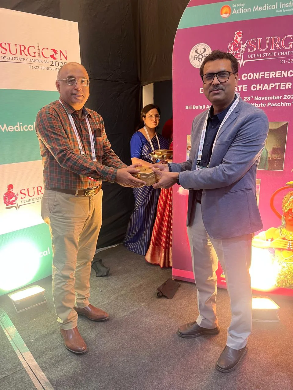 Invited as a faculty in annual conference of Delhi chapter of association of surgeons of India in ongoing Surgicon 2025
